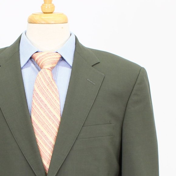 Brooks Brothers 40S 32x27 Green Solid 2-Button Suit R234 - Picture 7 of 15
